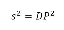 relação entre variância e desvio-padrão.