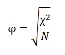 fórmula alternativa do coeficiente phi.