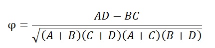 fórmula do coeficiente phi.