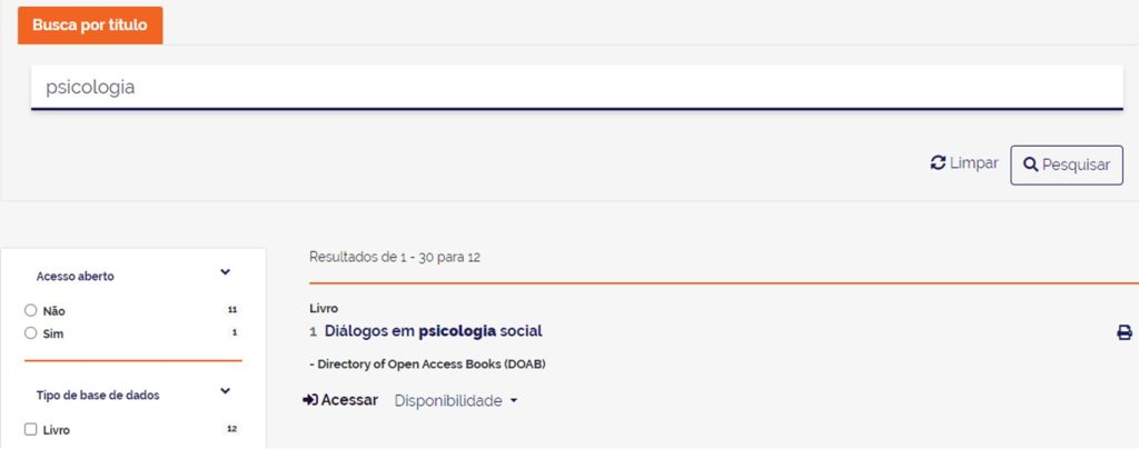 guia lista de livros do Portal de Periódicos CAPES.